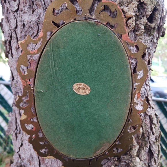 "Ghostly Reflections" Vintage Italy Ornate Frame Pour Painted - Picture 8 of 8